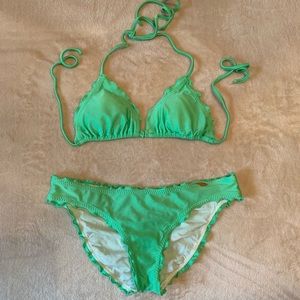 Luli Fama Wavey Bikini Snob Green